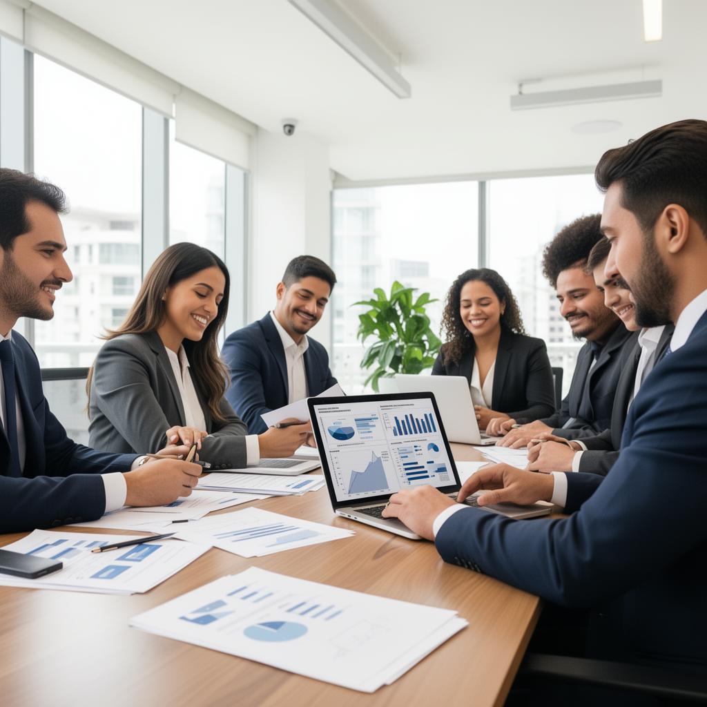 Equipe Atto em reunião com síndicos